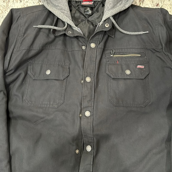 Barely Used Black XL Genuine Dickies Canvas Hoodie Jacket $35 - Picture 3 of 8
